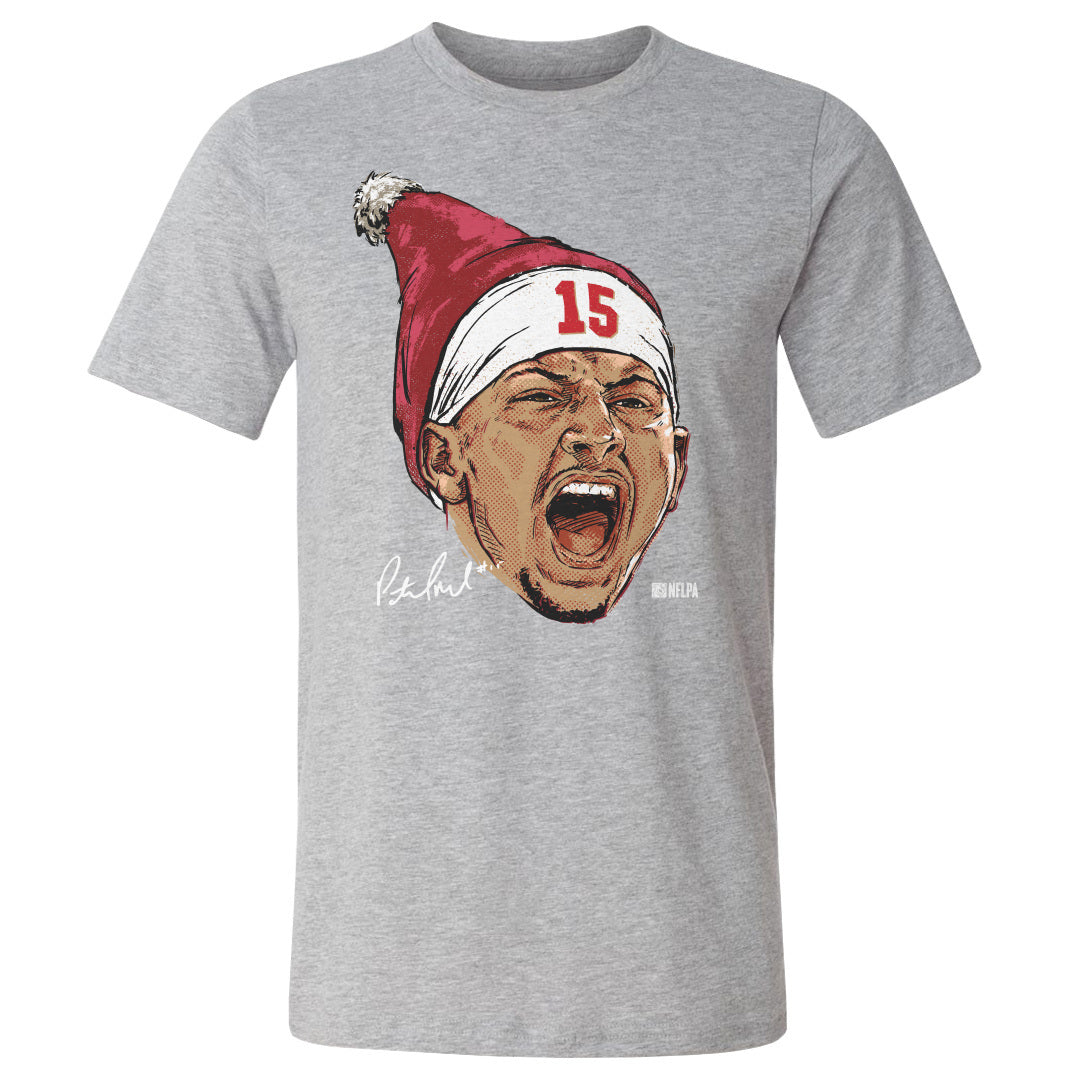 Patrick Mahomes Kansas City Portrait Santa Hat WHT