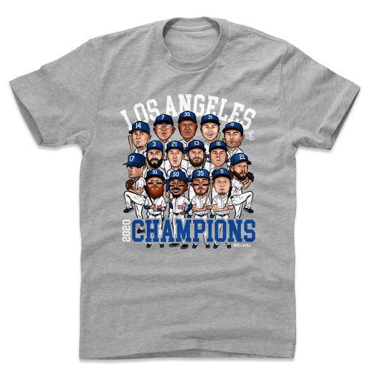 Los Angeles Baseball 2020 Champions WHT Mens T Shirt 500 Level Officially Licensed Fan Gear