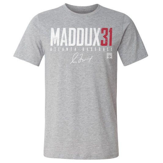 Greg Maddux Atlanta Elite WHT Mens T Shirt 500 Level Officially Licensed Fan Gear