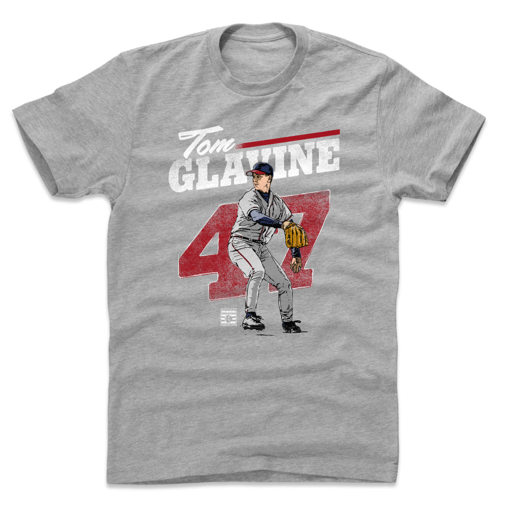 Tom Glavine Retro Grunge WHT