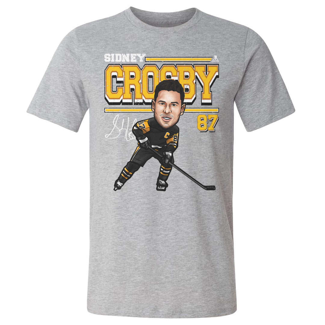 Sidney Crosby Pittsburgh Cartoon WHT