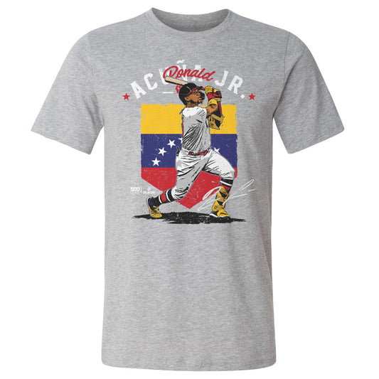 Ronald Acuna Jr. Atlanta Country Flag WHT Mens T Shirt 500 Level Officially Licensed Fan Gear