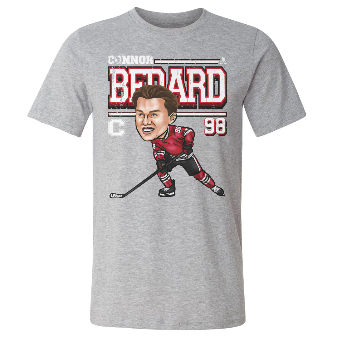 Connor Bedard Chicago Cartoon WHT