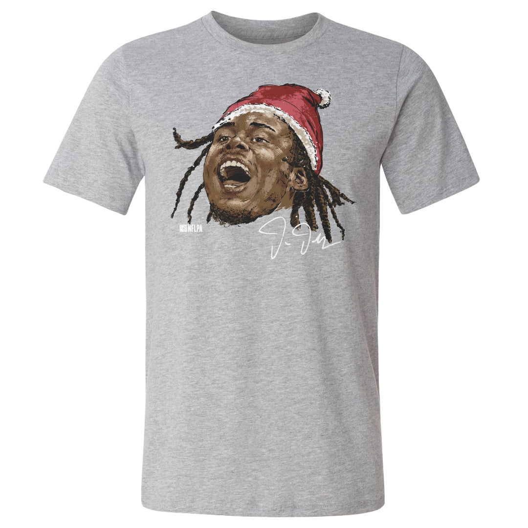 Justin Jefferson Minnesota Portrait Santa Hat WHT