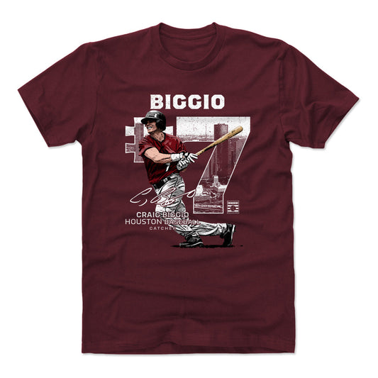 Craig Biggio Throwback Number WHT Mens T Shirt 500 Level Officially Licensed Fan Gear