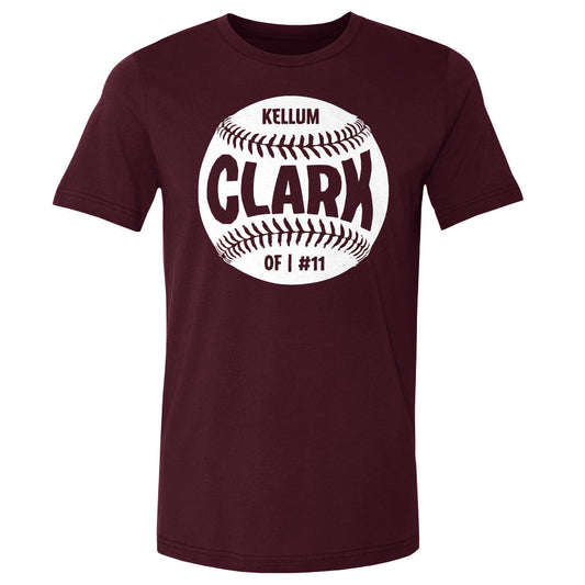 Kellum Clark College Baseball WHT Mens T Shirt 500 Level Officially Licensed Fan Gear
