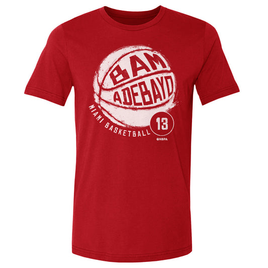 Bam Adebayo Miami Basketball WHT Mens T Shirt 500 Level Officially Licensed Fan Gear