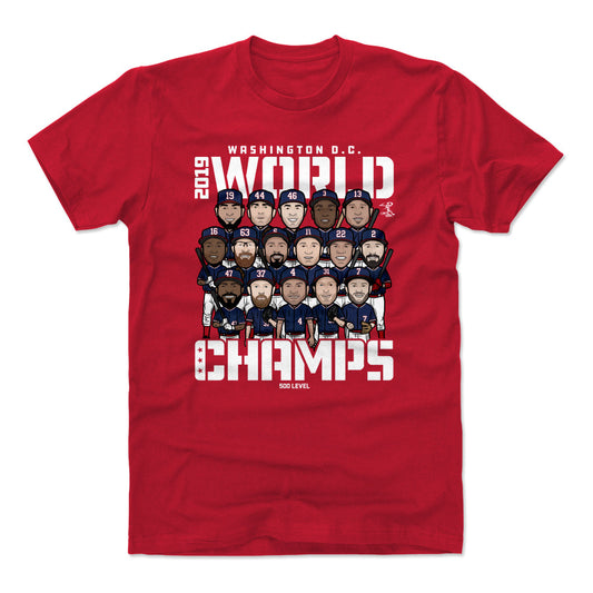 Washington Baseball 2019 World Champs WHT Mens T Shirt 500 Level Officially Licensed Fan Gear