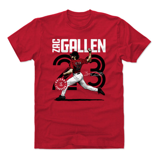 Zac Gallen Inline WHT Mens T Shirt 500 Level Officially Licensed Fan Gear