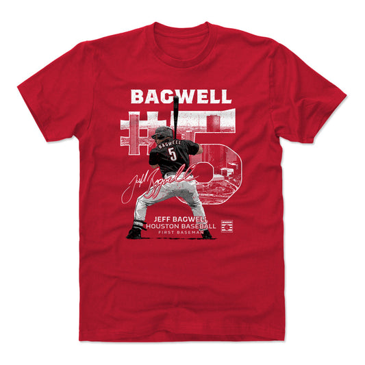 Jeff Bagwell Throwback Number WHT Mens T Shirt 500 Level Officially Licensed Fan Gear
