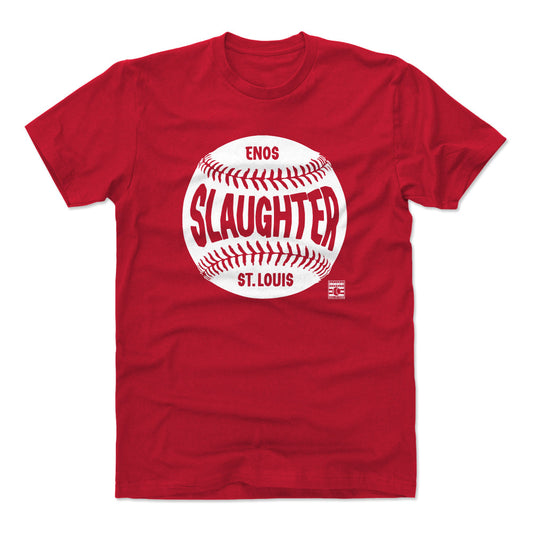 Enos Slaughter St. Louis Baseball WHT Mens T Shirt 500 Level Officially Licensed Fan Gear