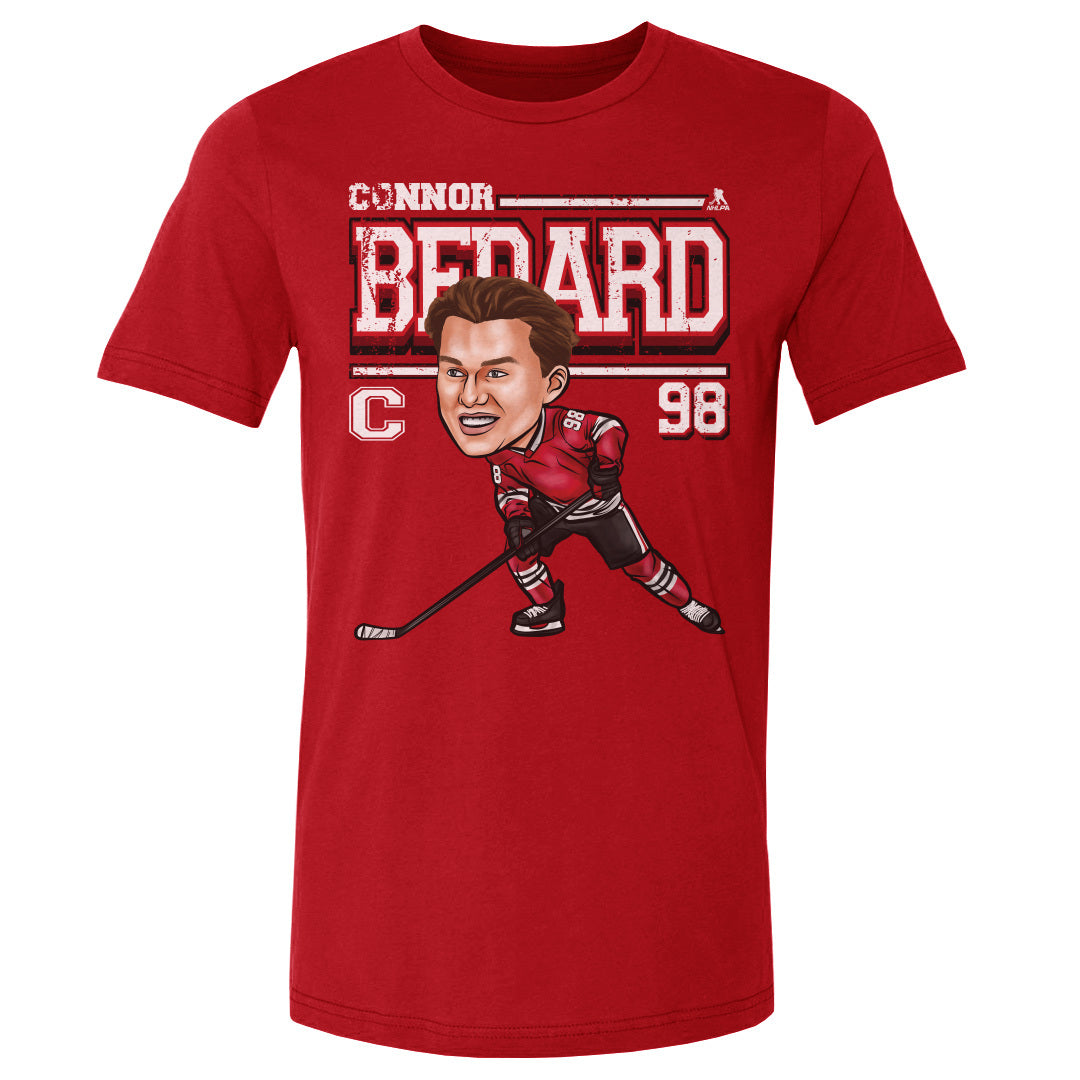 Connor Bedard Chicago Cartoon WHT
