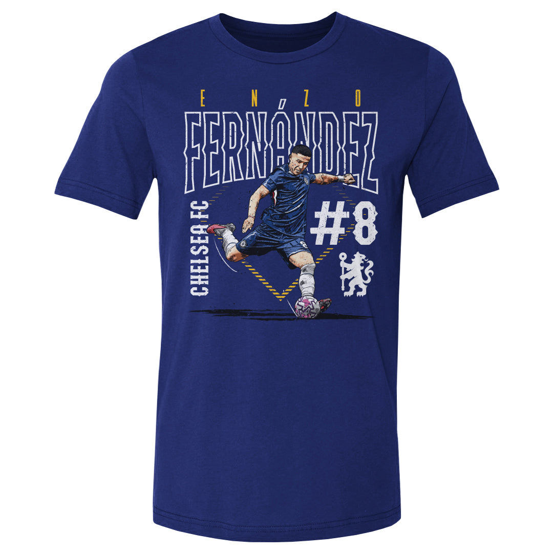 Enzo Fernandez Chelsea FC Outline Number WHT