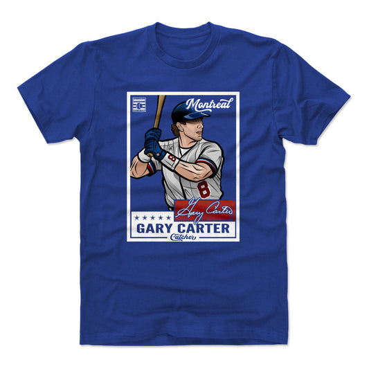 Gary Carter Throwback Card WHT Mens T Shirt 500 Level Officially Licensed Fan Gear