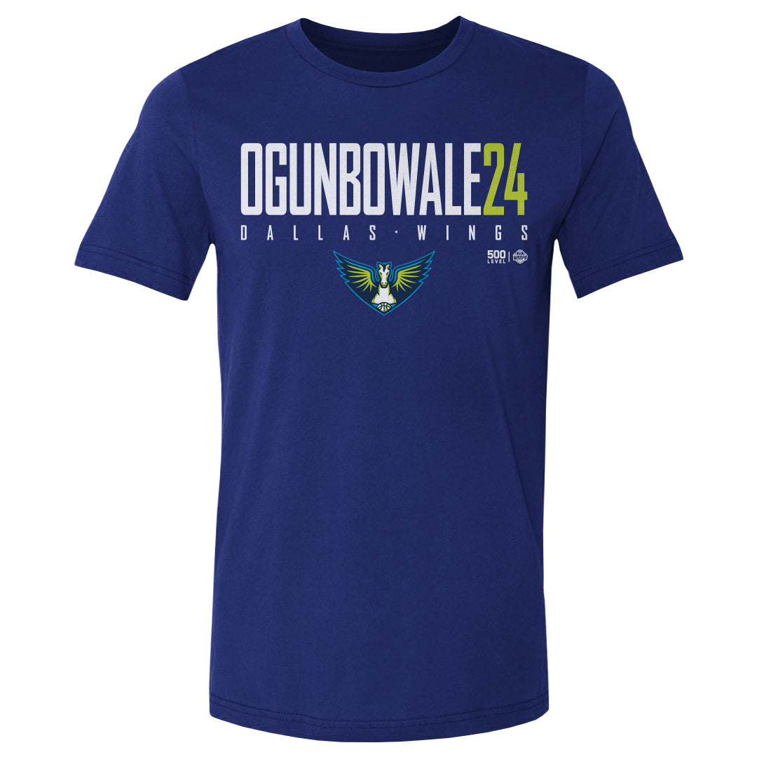 Arike Ogunbowale Dallas Wings Elite WHT Mens T Shirt 500 Level Officially Licensed Fan Gear
