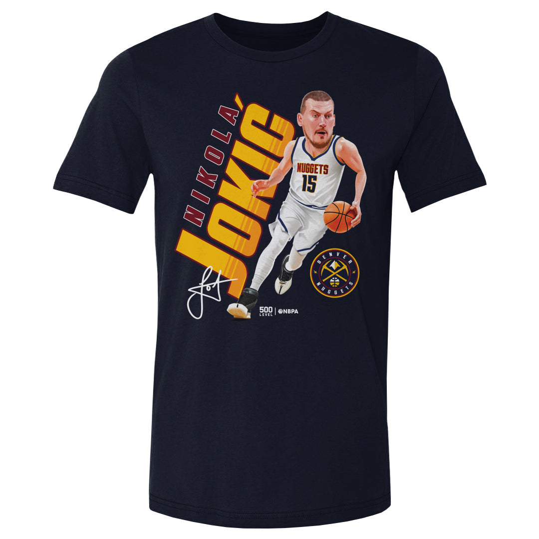 Nikola Jokic Denver Nuggets Caricature WHT