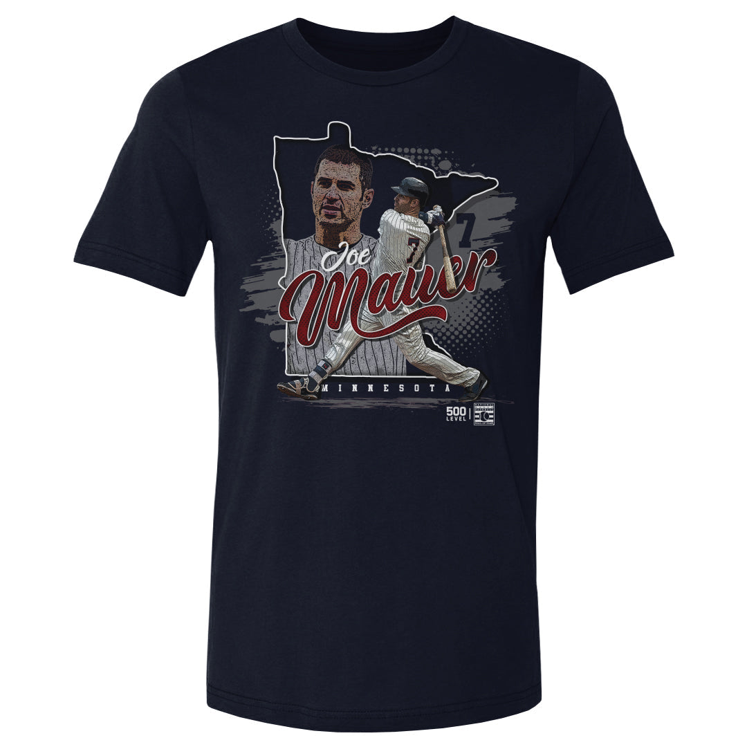 Joe Mauer Minnesota State Silhouette WHT