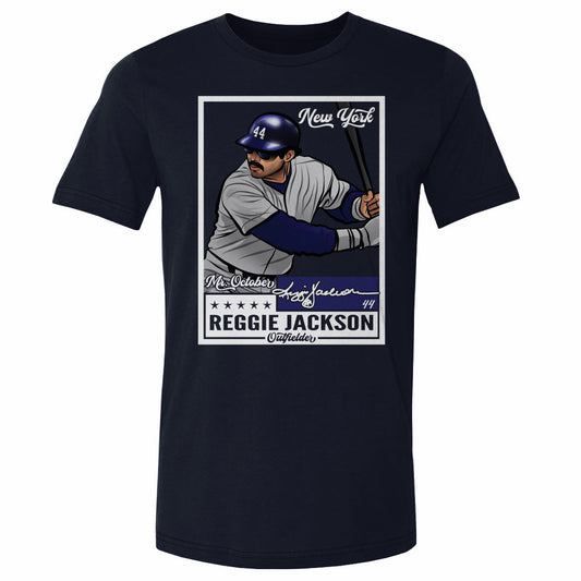 Reggie Jackson Throwback Card WHT Mens T Shirt 500 Level Officially Licensed Fan Gear