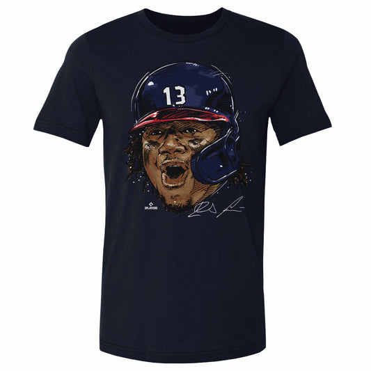 Ronald Acuna Jr. Scream WHT Mens T Shirt 500 Level Officially Licensed Fan Gear