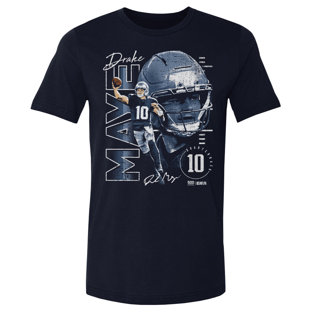 Drake Maye New England Vertical Name WHT