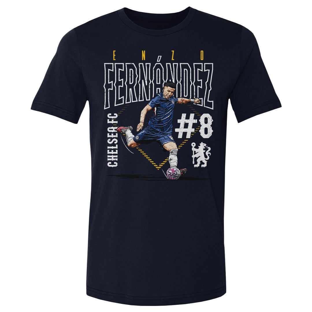 Enzo Fernandez Chelsea FC Outline Number WHT