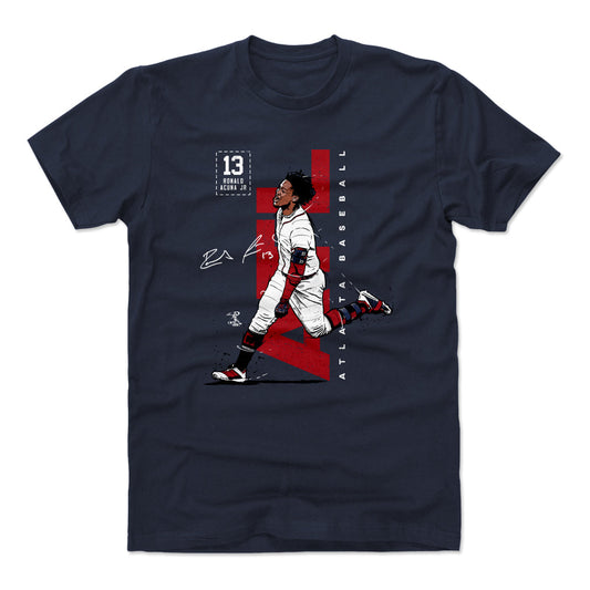 Ronald Acuna Jr Vertical WHT Mens T Shirt 500 Level Officially Licensed Fan Gear