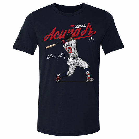 Ronald Acuna Jr. Score R WHT Mens T Shirt 500 Level Officially Licensed Fan Gear