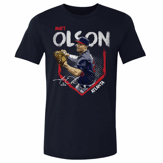 Matt Olson Atlanta Base WHT Mens T Shirt 500 Level Officially Licensed Fan Gear