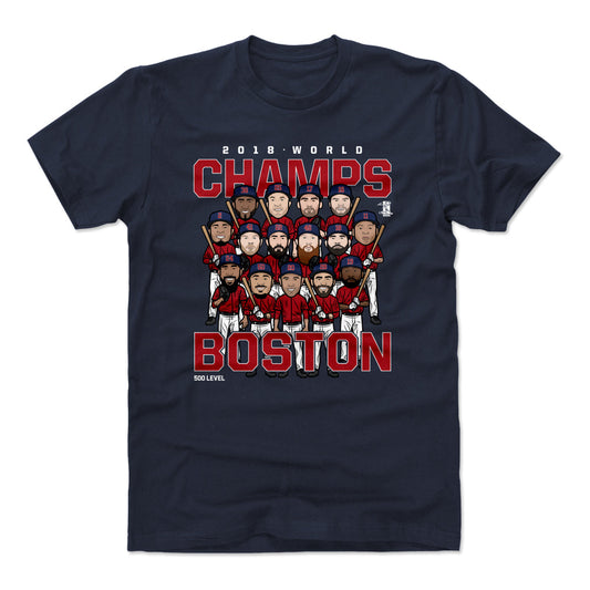 Boston Baseball 2018 World Champs WHT Mens T Shirt 500 Level Officially Licensed Fan Gear