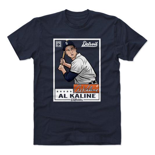 Al Kaline Throwback Card WHT Mens T Shirt 500 Level Officially Licensed Fan Gear