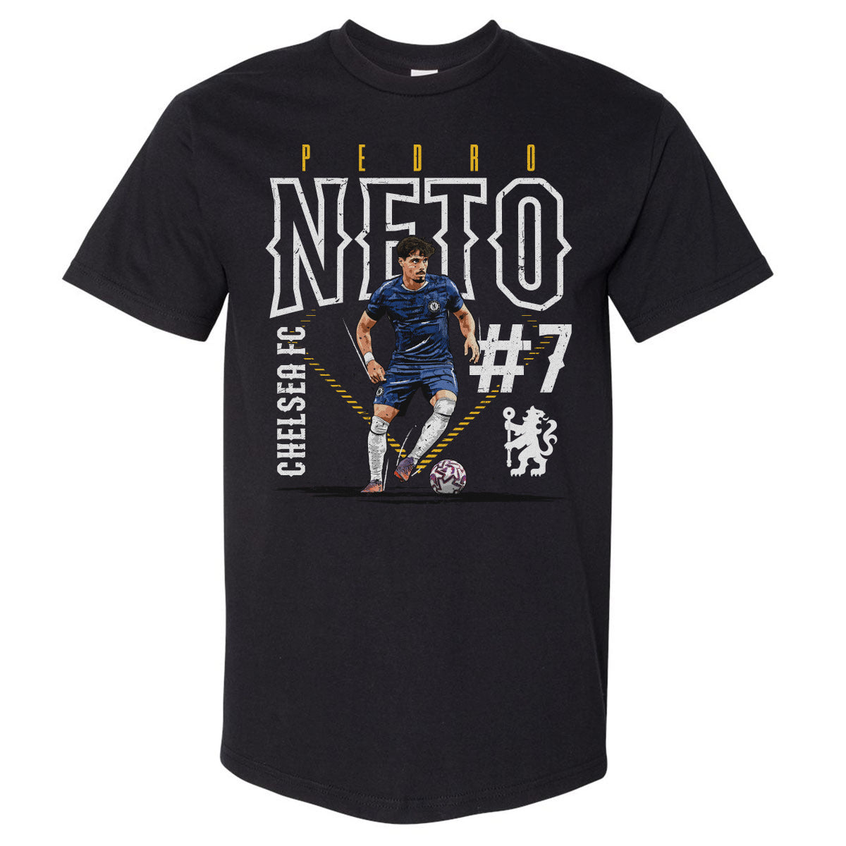 Pedro Neto Chelsea FC Outline Number WHT