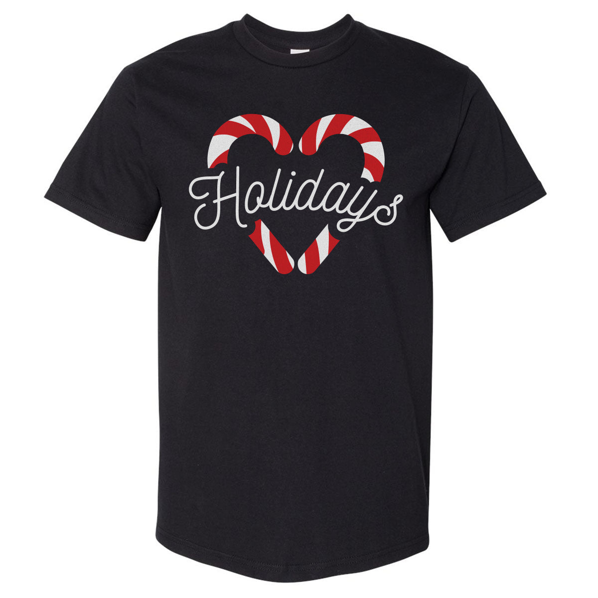 Christmas Candy Cane Heart WHT