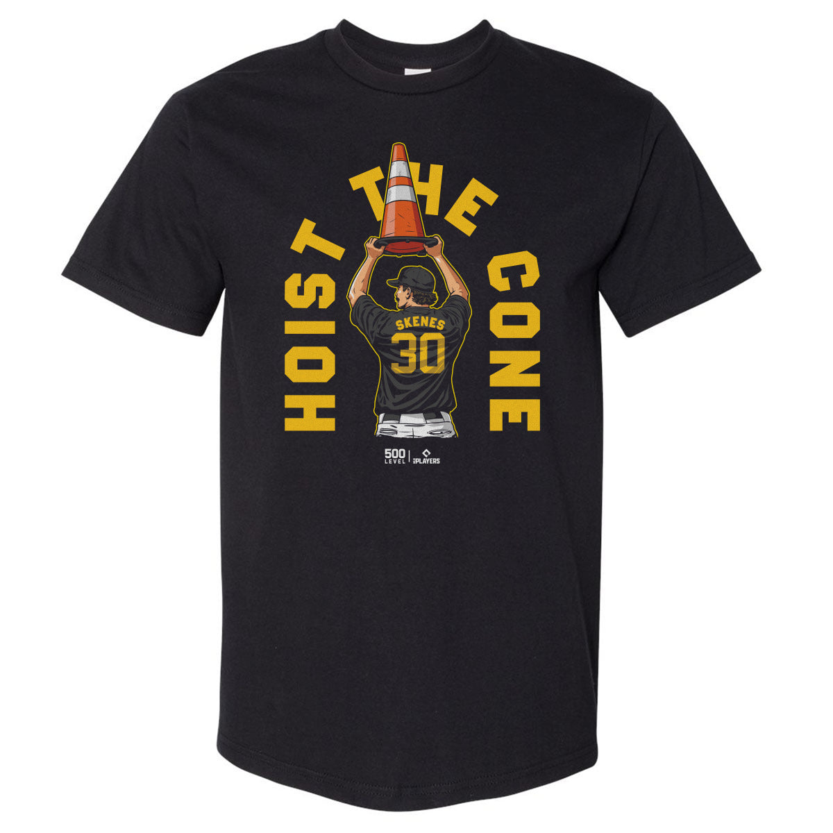 Paul Skenes Pittsburgh Hoist The Cone WHT