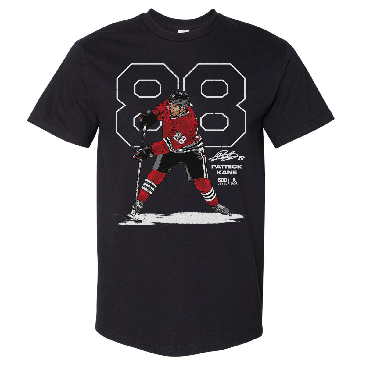 Patrick Kane Chicago Outline WHT