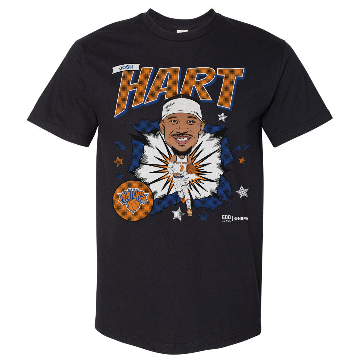 Josh Hart New York Knicks Caricature WHT