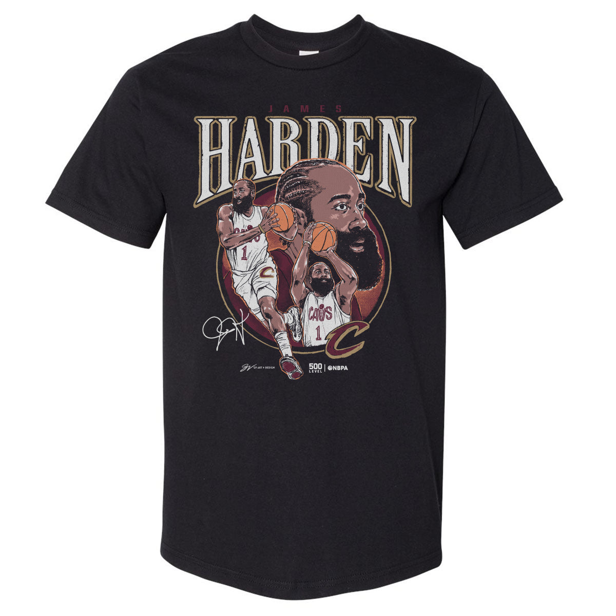James Harden Cleveland Cavaliers Trio WHT