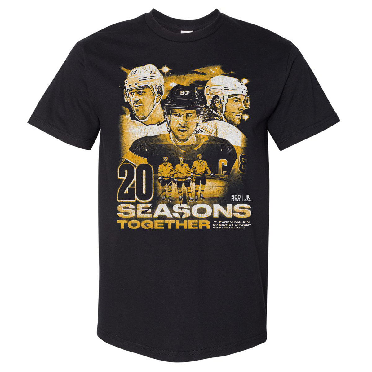 Sidney Crosby Kris Letang & Evgeni Malkin Pittsburgh 20 Seasons WHT