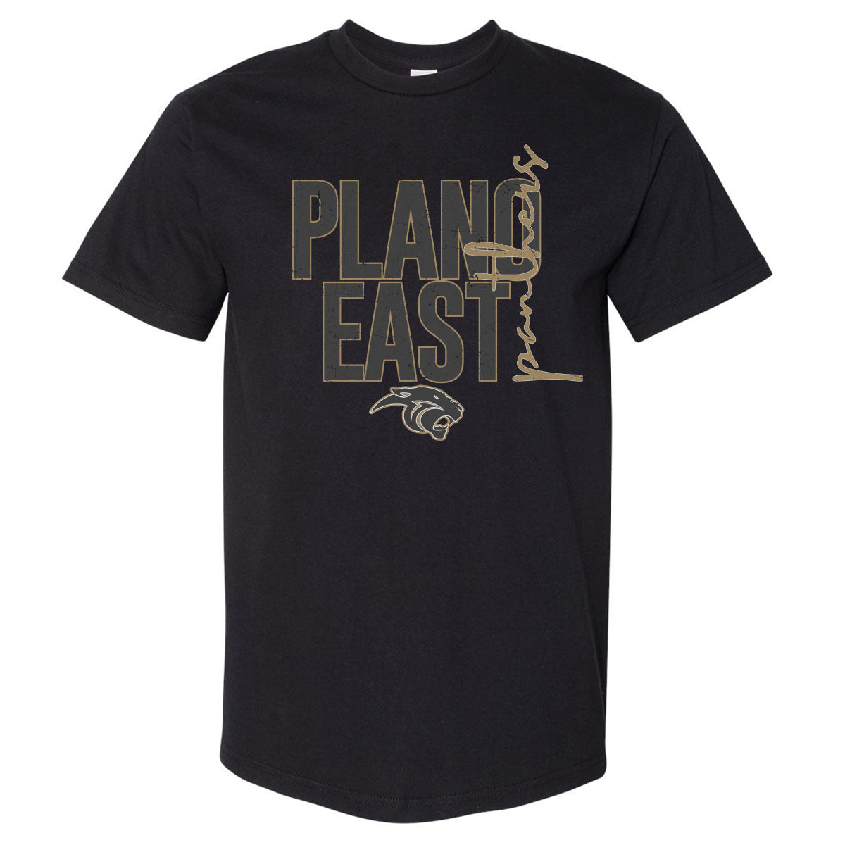 Crown Trio Plano East Panthers Vertical Cursive WHT