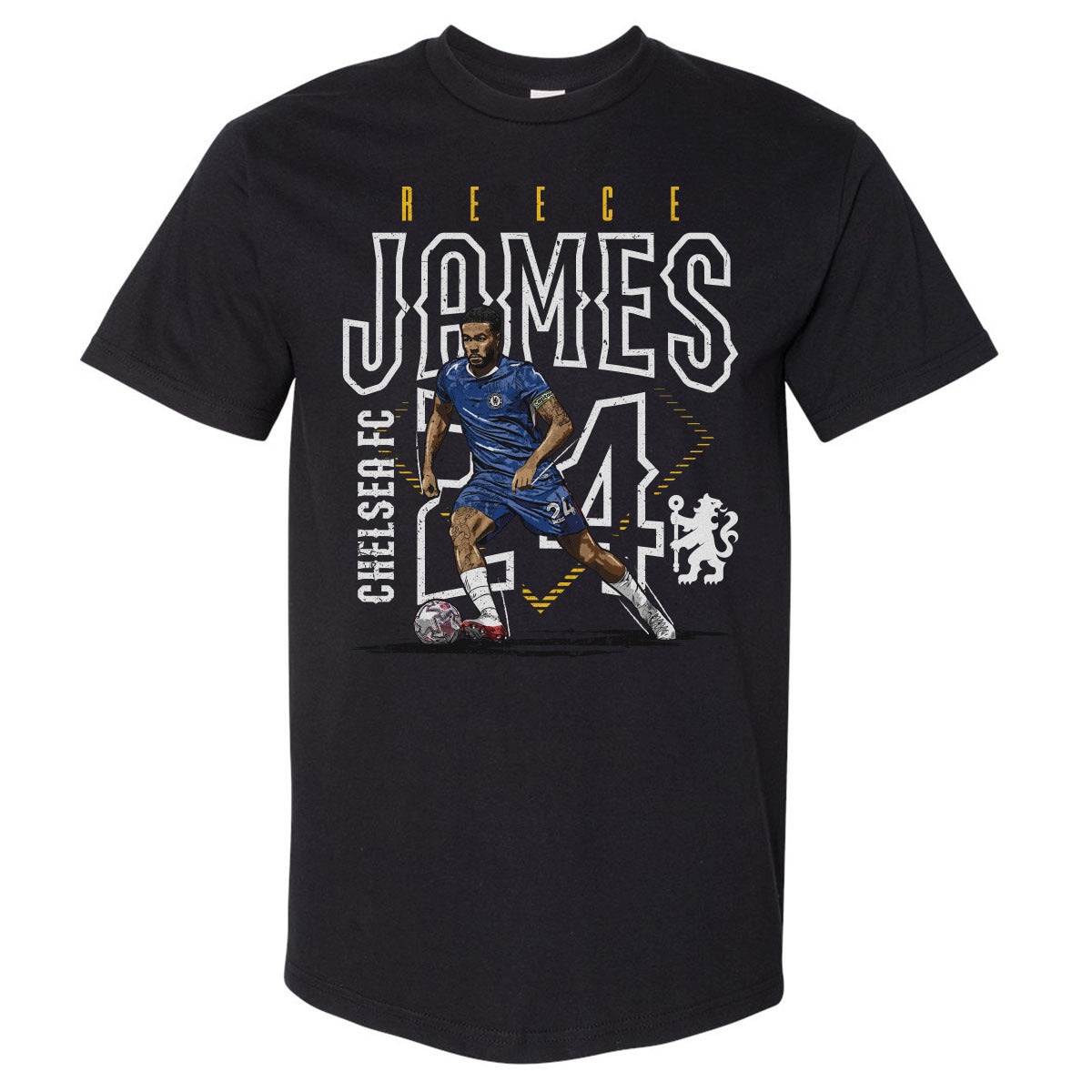 Reece James Chelsea FC Outline Number WHT