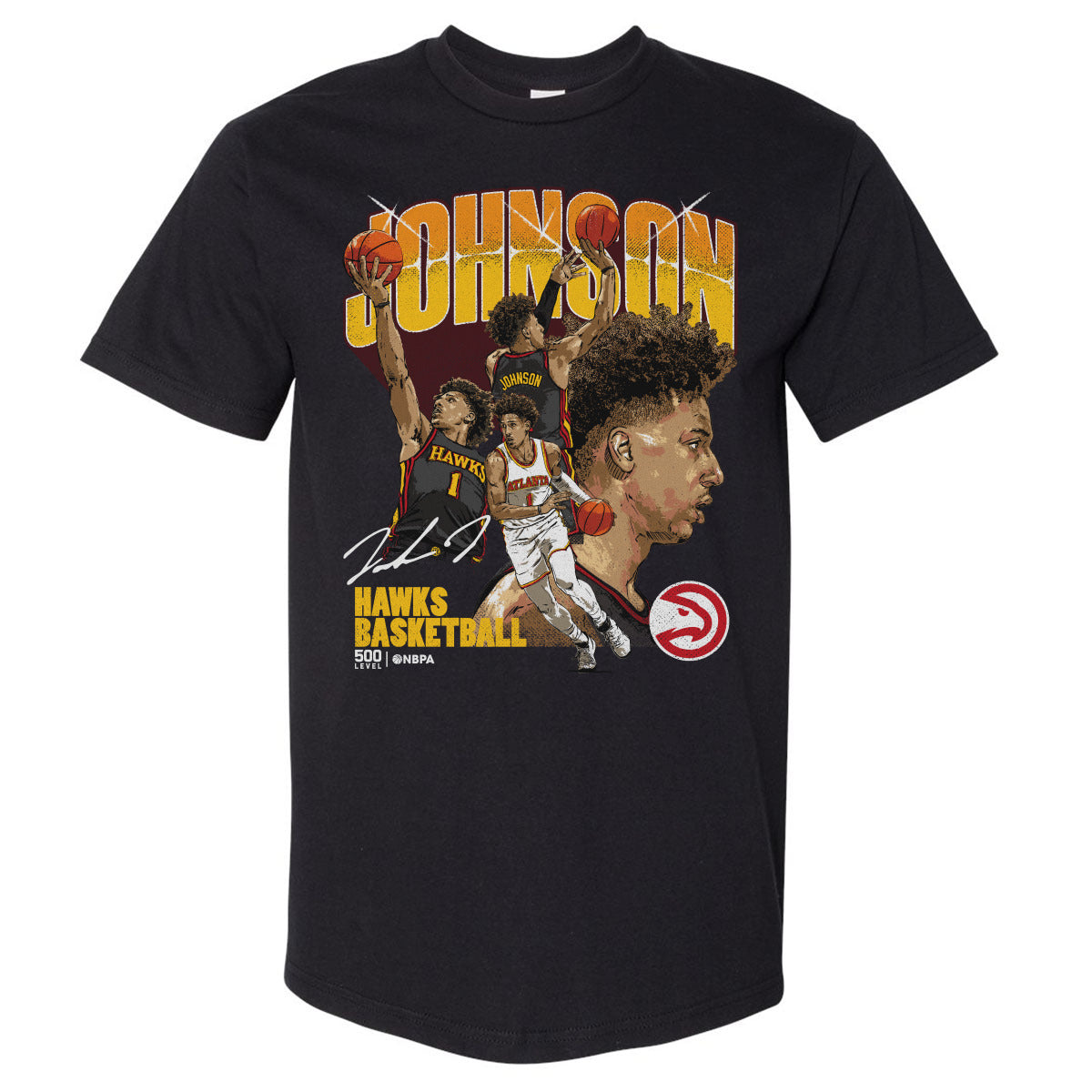 Jalen Johnson Atlanta Hawks Collage WHT