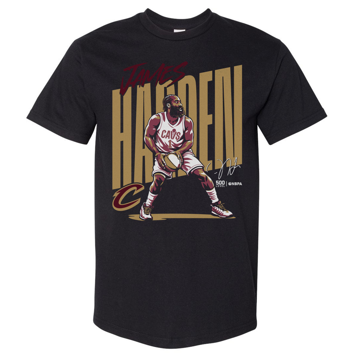 James Harden Cleveland Cavaliers Vector WHT