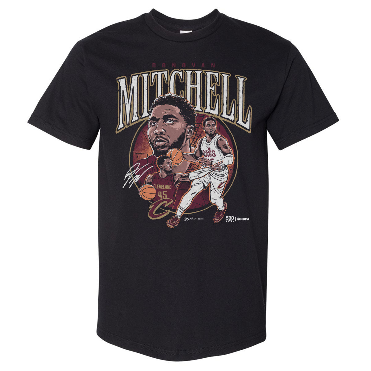 Donovan Mitchell Cleveland Cavaliers Trio WHT