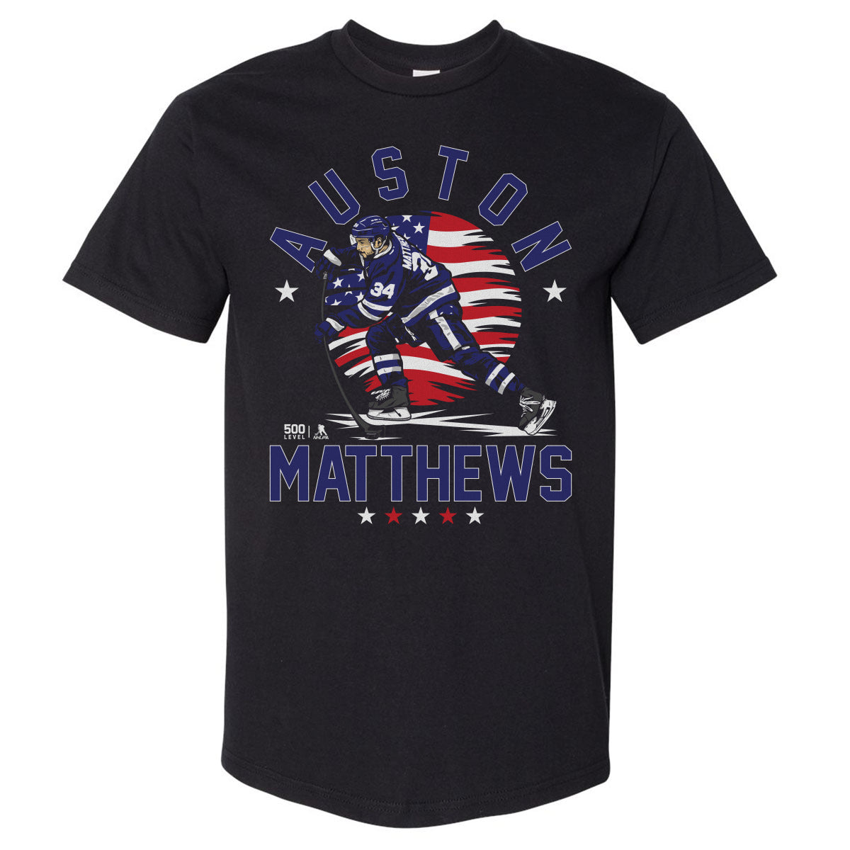 Auston Matthews Toronto USA Flag WHT