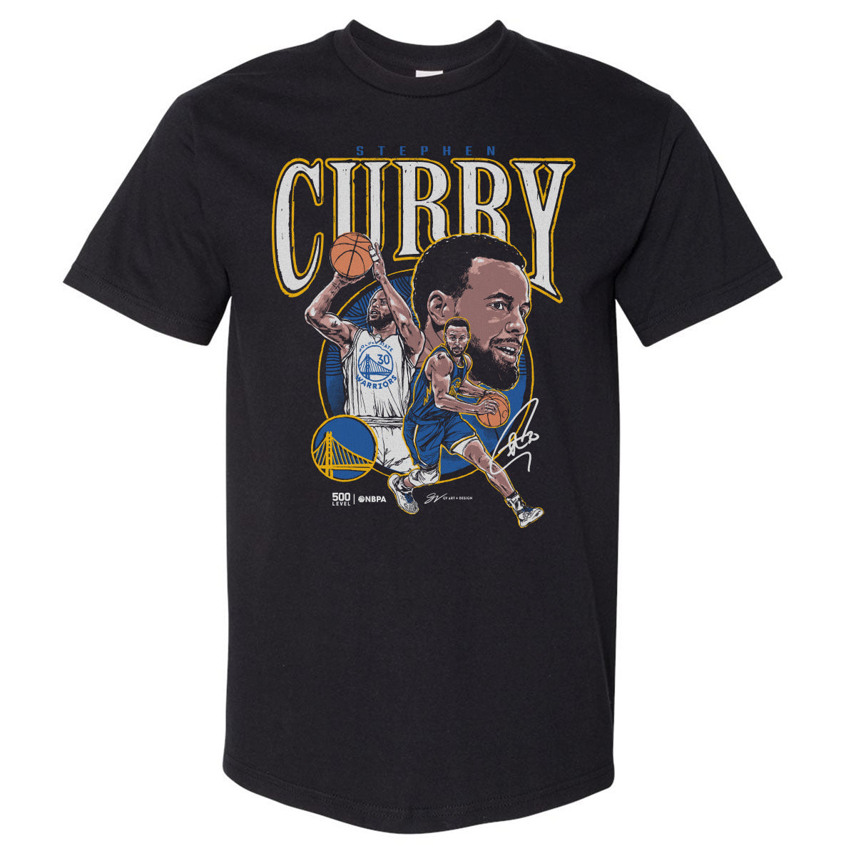 Steph Curry Golden State Warriors Trio WHT