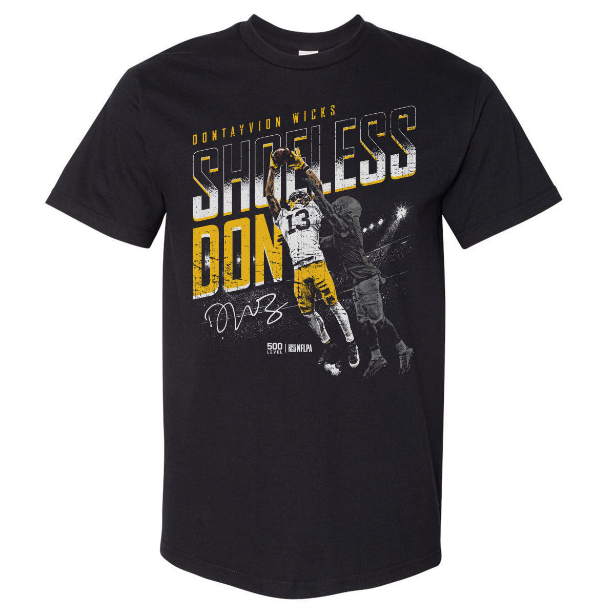 Dontayvion Wicks Green Bay Shoeless Catch WHT