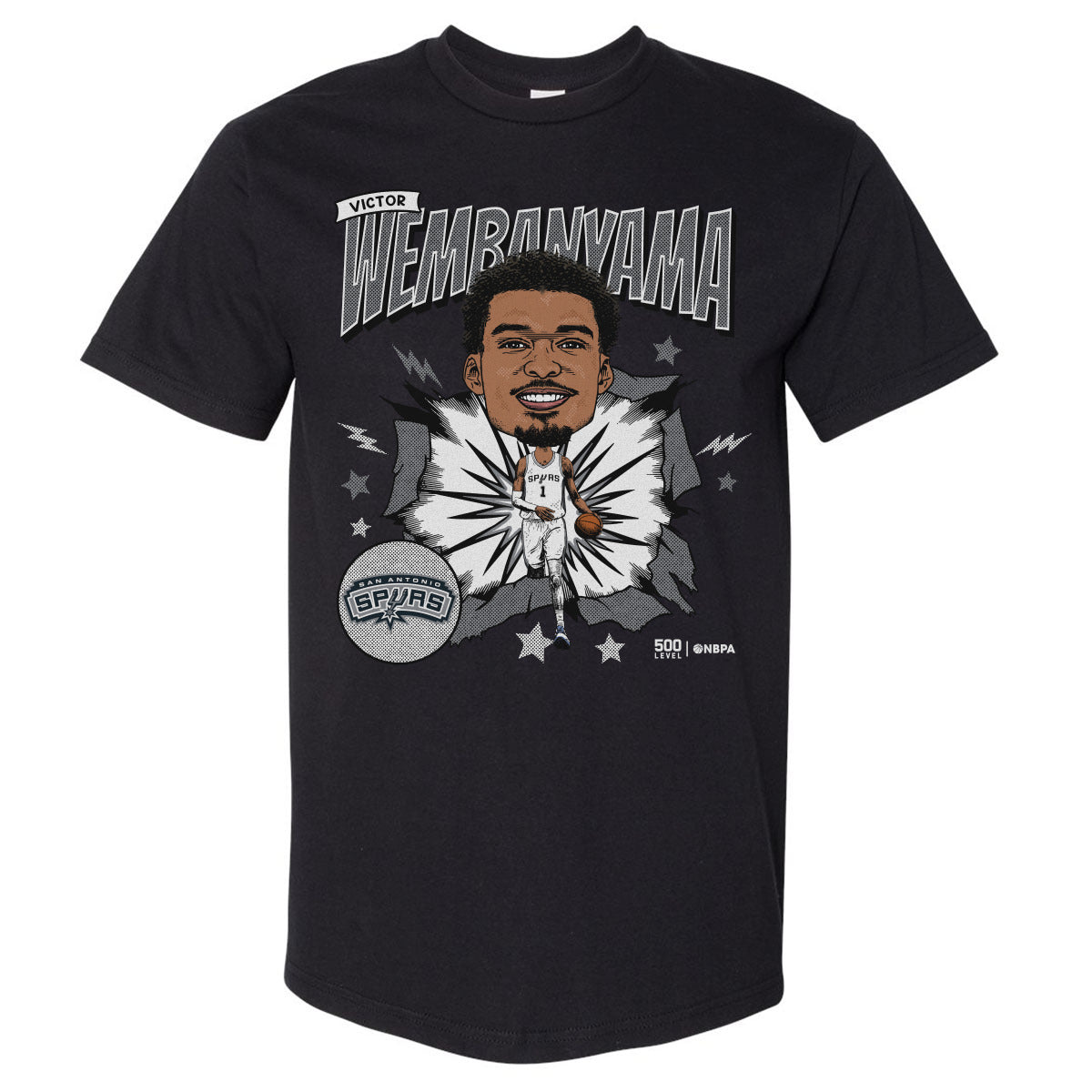 Victor Wembanyama San Antonio Spurs Caricature WHT