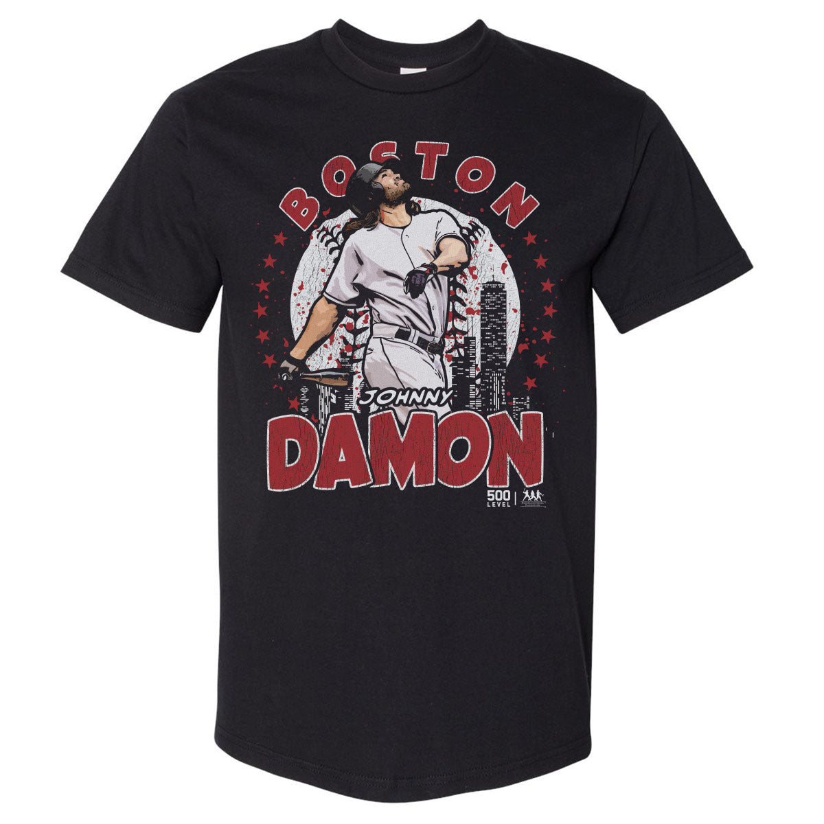 Johnny Damon Boston Gritty WHT