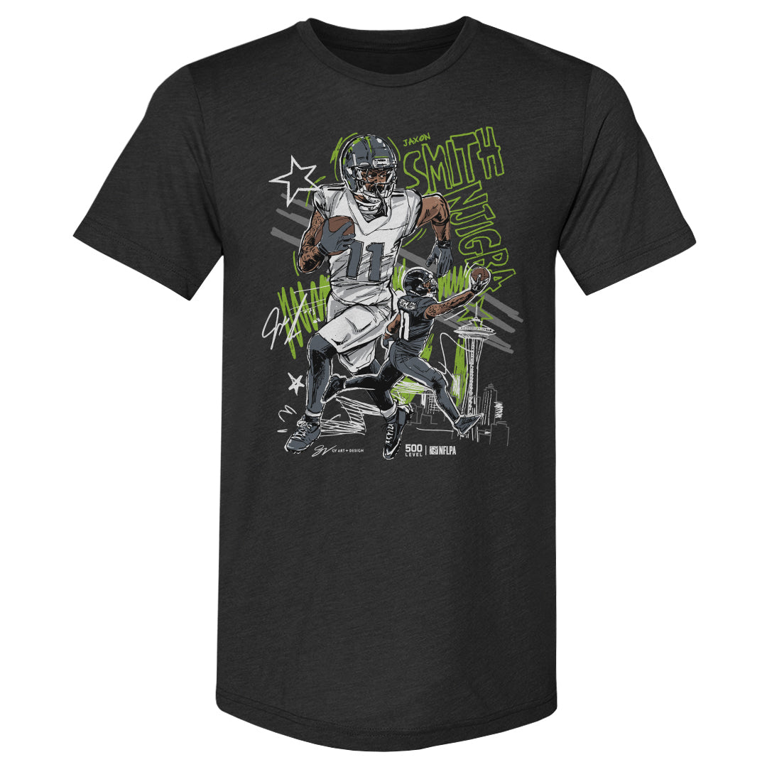 Jaxon Smith-Njigba Seattle Scribble WHT