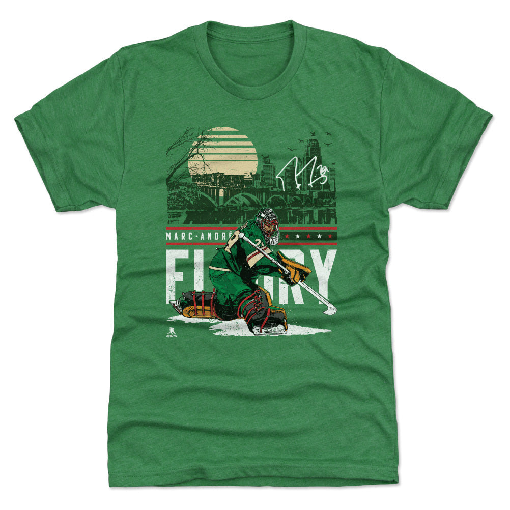 Marc-Andre Fleury Minnesota City Skyline WHT