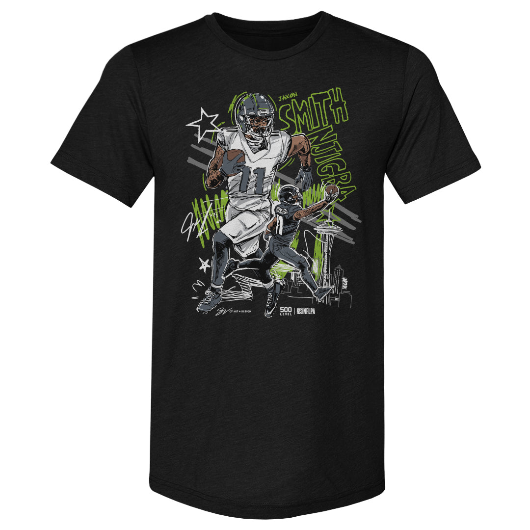 Jaxon Smith-Njigba Seattle Scribble WHT